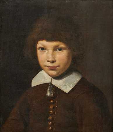 一个小男孩的肖像 – 荷兰学校——17世纪–