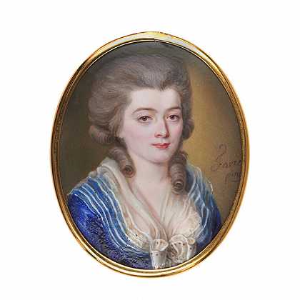 一位女士的肖像，大约1785年 – 让-弗朗索瓦-法夫–