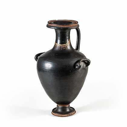 黑釉和金釉陶瓷水，阿普林艺术，公元前4世纪下半叶。 – 公元前4世纪下半叶-