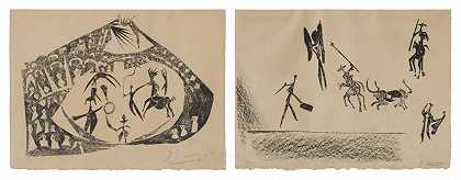 马戏团；和斗牛（Bloch 385&387；Mourlot 24&26） – 毕加索