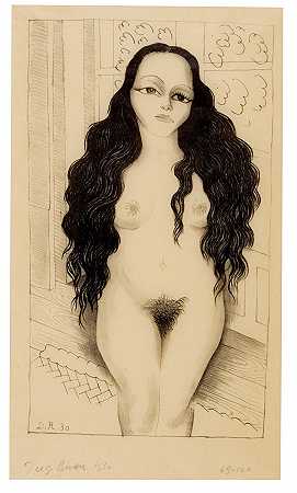 裸体长发（多洛雷斯·奥尔梅多） – 迭戈-里维拉-