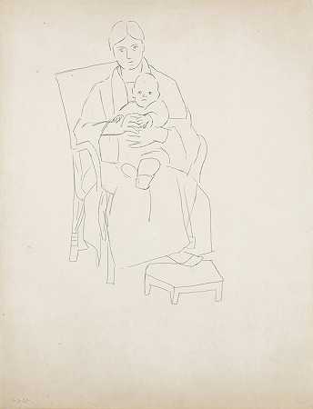 母亲和孩子（奥尔加和保罗） – 毕加索