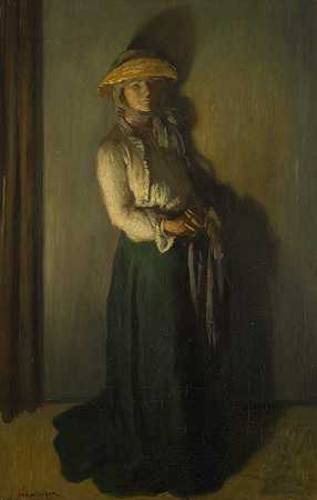 格雷斯·奥本肖像（烛光下的格雷斯） – 威廉·奥本爵士R.A.-R.H.A。
