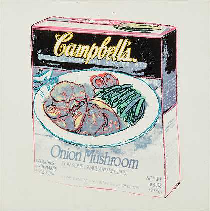 金宝洋葱蘑菇汤盒 – 安迪·沃霍尔。