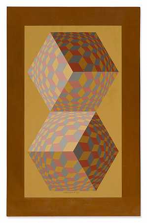 两个立方体，棱镜 – 维克多·瓦萨雷利