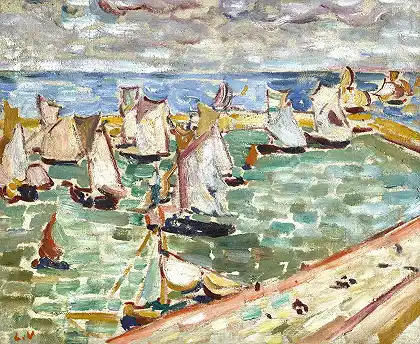 贝辛港港口的帆船 – 路易斯·鲍尔斯
