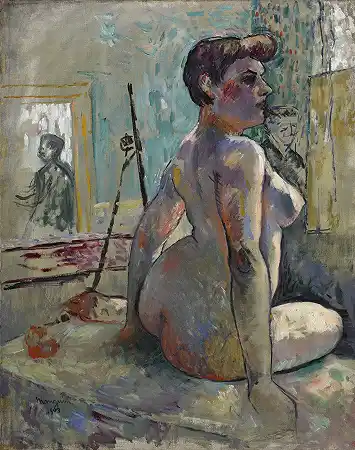 裸体在工作室（La Croupe，rue Boursault） – 亨利·曼昆