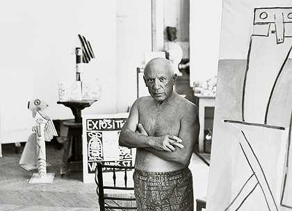 毕加索在他的工作室，戛纳，1955年 – 安德烈维尔斯-