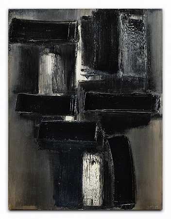 油漆65 x 50 cm，1955年 – 皮埃尔-松了一口气-