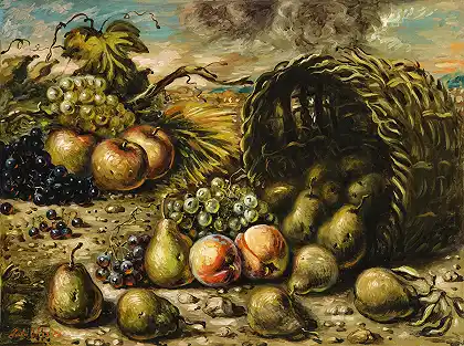 风景中的水果 – 乔治·德奇里科