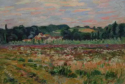 大麦上埃皮内的草地，晚上 – 阿尔芒-纪尧明