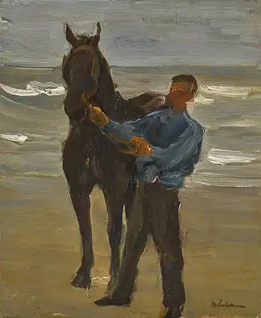 海滩上骑马的人（海滩上骑马的人） – 麦克斯·利伯曼