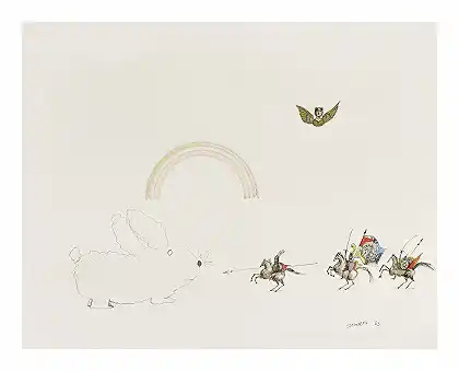 英雄与巨兔，1963年 – 索尔-斯坦伯格（1914-1999）
