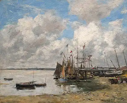 克罗托、渔港和海岸 – EUGÈNE-BOUDIN