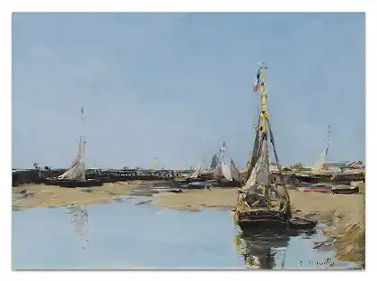 特鲁维尔。码头低潮 – EUGÈNE-LOUIS-BOUDIN