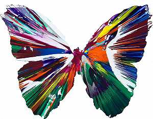Untitled (Butterfly Spin Painting) 無題（蝴蝶旋轉畫） – Damien-Hirst-達米恩・赫斯特-
