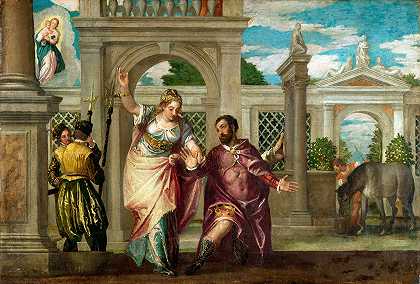 奥古斯都皇帝和西比尔`Emperor Augustus and the Sibyl (1500s) by Paolo Veronese