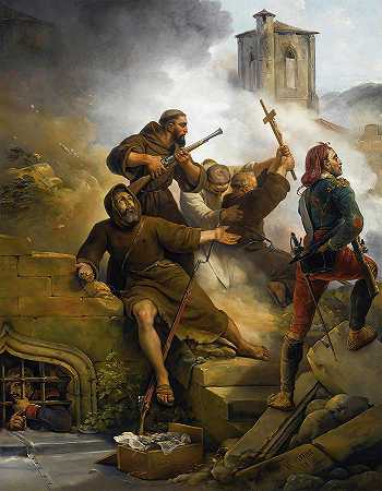 萨拉戈萨的围攻`The Siege of Saragossa by Horace Vernet