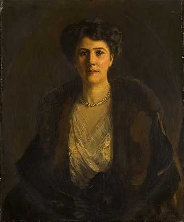 海伦·多萝西娅·麦卡洛赫·乔维特肖像 – John-Lavery-R.A.-R.S.A.-R.H.A.爵士。