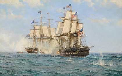 H.M.S.香农号与美国切萨皮克号之间的交战，1813年6月1日 – 蒙塔古·道森