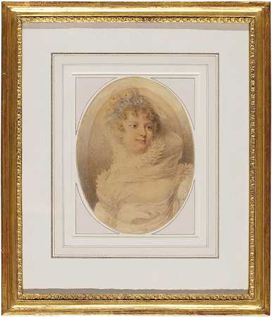 一位女士的肖像，大约1820年 – 让·巴蒂斯特·伊莎贝