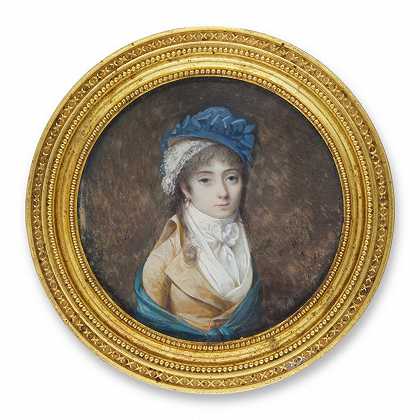 一位女士的肖像，大约1795年 – 让·巴蒂斯特·伊莎贝