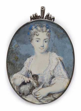 一位抱着兔子的女士的肖像，大约1710年 – 罗莎尔巴职业生涯