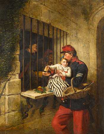 马赛监狱内部，小多瑞特的一幕 – 威廉·鲍威尔·弗里斯·R.A。