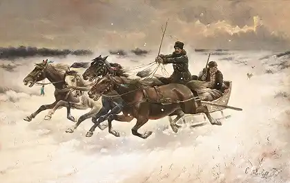 冬天的三驾马车后面跟着狼 – 康斯坦丁-鲍姆加特纳-斯托伊洛夫