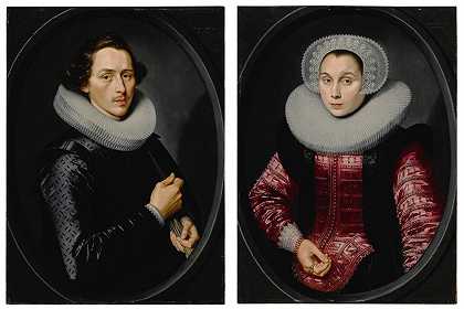 一个人的肖像；女人的肖像 – 阿姆斯特丹学校大约1600年