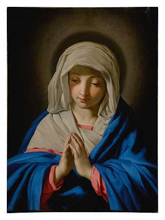 祈祷中的圣母 – 乔瓦尼·巴蒂斯塔·萨尔维打电话给萨索费拉托