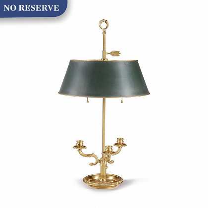 一盏DIRECTOIRE风格的镀金青铜三光灯 – A-DIRECTOIRE-STYLE-GILT-brown-THREE-LIGHT-boullotte-LAMP