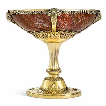 1787年，斯特拉斯堡约翰内斯·雅各布·基尔斯坦，一个罕见的路易十六镀银贾斯帕立式杯 – A-REVERE-LOUIS-XVI-SIVER-GILT-MOUND-JASPER-STANDING-CUP-JOHANNES-JACOB-KIRSTEIN-STRASBOURG-1787