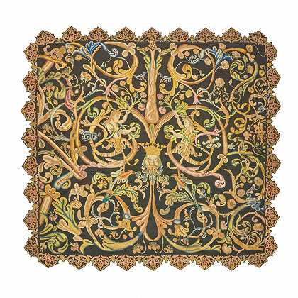 葡萄牙刺绣地毯，ARRAIOLOS，18世纪 – A-葡萄牙语-刺绣-地毯-ARRAIOLOS-18世纪