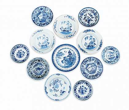 十二道青花菜，中国 – 12道蓝白相间的瓷器