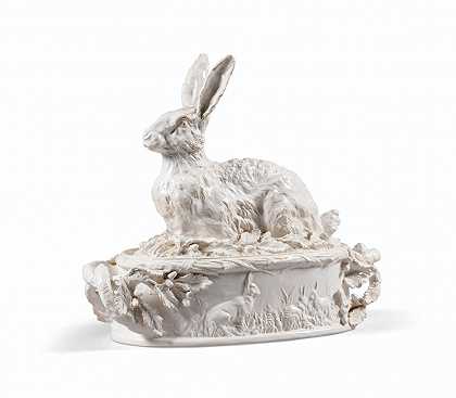 陶制野兔特琳，由Jean-Paul Gourdon（1956年出生）创作 – Jean-Paul Gourdon（1956年出生）创作的陶制野兔terrine