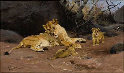 母狮和她的幼崽 – 威廉库奈特