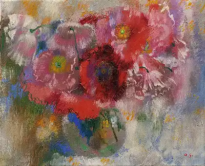 《灰地上的罂粟》，1932年 – 奥古斯托-贾科梅蒂