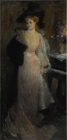 一位优雅女士的肖像 – 朱尔斯·亚历山大·格伦-