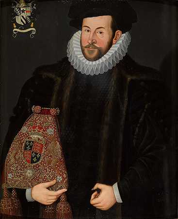 邱、萨里和韦斯顿的约翰·普克林爵士肖像（约1544-1596年），下议院议长兼枢密院封印看守人 – 希罗尼穆斯·库斯托迪斯的未知追随者-