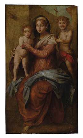 圣母玛利亚和圣约翰小时候的孩子 – 安德里亚·德尔萨托的风格-