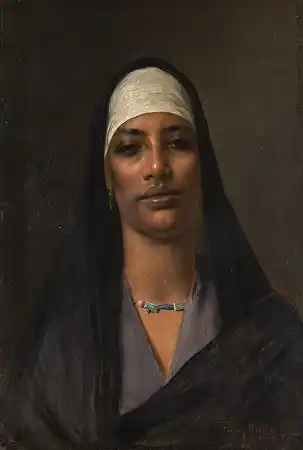 戴着青金石项链的埃及女子 – 法国科斯勒