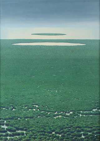 岛屿、泻湖和红树林（1987年） by Tomás Sánchez
