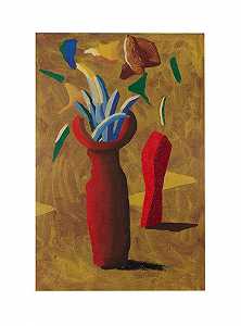 两个红罐（1987） by David Hockney