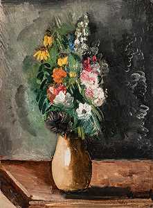 花瓶中的花（1876-1958） by Maurice de Vlaminck