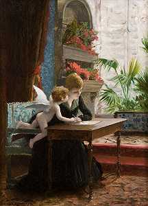 《年轻女子与爱情》（1889）|可出售 by Jean-Léon Gérôme