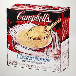 金宝汤盒（鸡肉面）（1985） by Andy Warhol
