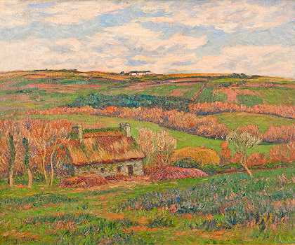 La Chaumière Bretonne的景观（约1910年）|可出售 by Henry Moret