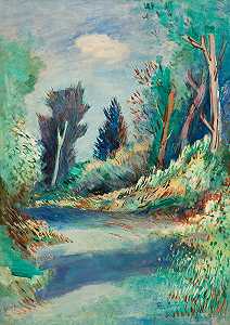 Touraine景观（约1940年） by Jean Dufy