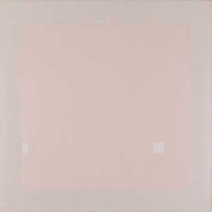 粉色白色广场景点（1965年） by Antonio Calderara
